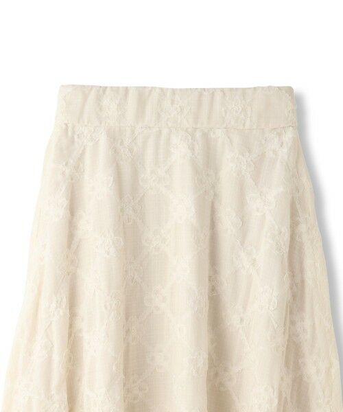 QUEENS COURT / クイーンズコート ミニ・ひざ丈スカート | フラワーレース刺繍フレアスカート≪手洗い可能≫ | 詳細11