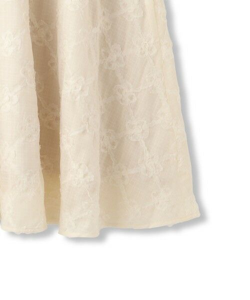 QUEENS COURT / クイーンズコート ミニ・ひざ丈スカート | フラワーレース刺繍フレアスカート≪手洗い可能≫ | 詳細12