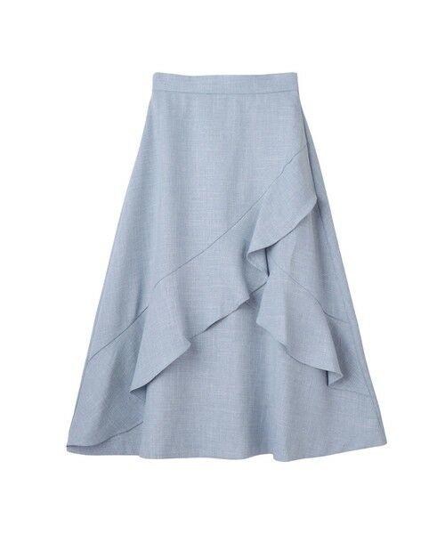 QUEENS COURT / クイーンズコート ミニ・ひざ丈スカート | ツィードライクアシメフリルスカート≪手洗い可能≫ | 詳細3