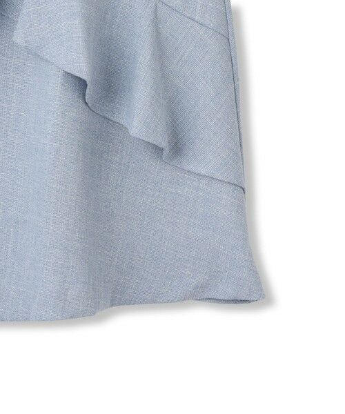 QUEENS COURT / クイーンズコート ミニ・ひざ丈スカート | ツィードライクアシメフリルスカート≪手洗い可能≫ | 詳細7