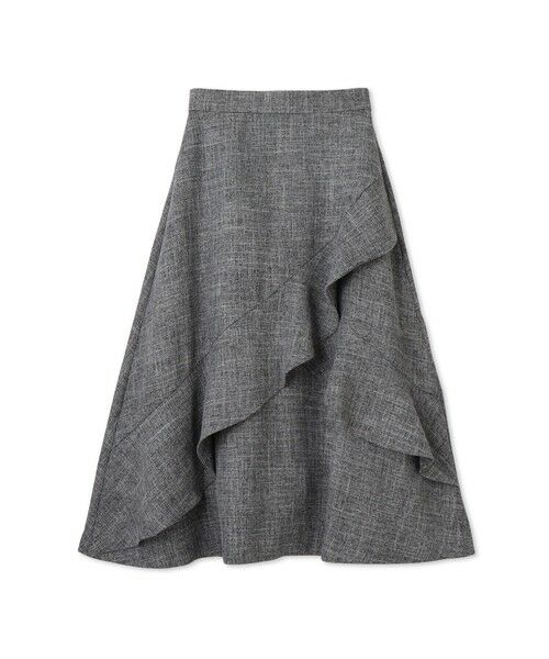 QUEENS COURT / クイーンズコート ミニ・ひざ丈スカート | ツィードライクアシメフリルスカート≪手洗い可能≫ | 詳細16