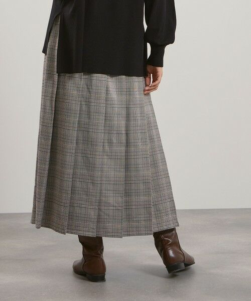 QUEENS COURT / クイーンズコート ミニ・ひざ丈スカート | マルチグレンチェックタックプリーツスカート≪手洗い可能≫ | 詳細2
