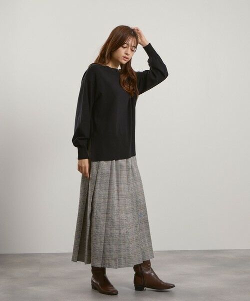 QUEENS COURT / クイーンズコート ミニ・ひざ丈スカート | マルチグレンチェックタックプリーツスカート≪手洗い可能≫ | 詳細5