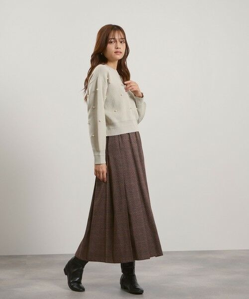 QUEENS COURT / クイーンズコート ミニ・ひざ丈スカート | マルチグレンチェックタックプリーツスカート≪手洗い可能≫ | 詳細12