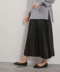 QUEENS COURT / クイーンズコート ミニ・ひざ丈スカート | シープナッパチョウプリーツスカート