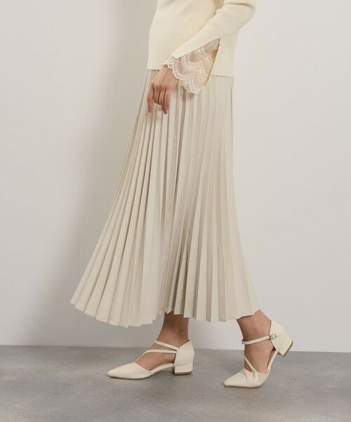 QUEENS COURT / クイーンズコート ミニ・ひざ丈スカート | シープナッパチョウプリーツスカート | 詳細4