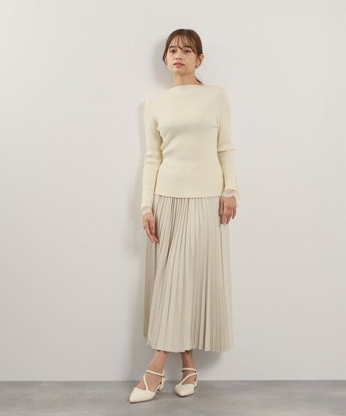 QUEENS COURT / クイーンズコート ミニ・ひざ丈スカート | シープナッパチョウプリーツスカート | 詳細6