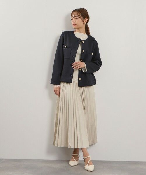 QUEENS COURT / クイーンズコート ミニ・ひざ丈スカート | シープナッパチョウプリーツスカート | 詳細9