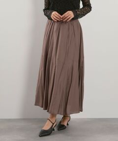 QUEENS COURT / クイーンズコート ミニ・ひざ丈スカート | シルキーローンウエストプリーツスカート≪手洗い可能≫