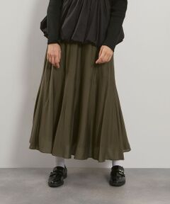 QUEENS COURT / クイーンズコート ミニ・ひざ丈スカート | シルキーローンウエストプリーツスカート≪手洗い可能≫