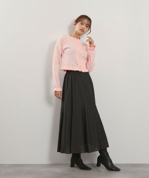 QUEENS COURT / クイーンズコート ミニ・ひざ丈スカート | シルキーローンウエストプリーツスカート≪手洗い可能≫ | 詳細1