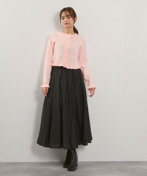 QUEENS COURT / クイーンズコート ミニ・ひざ丈スカート | シルキーローンウエストプリーツスカート≪手洗い可能≫ | 詳細2