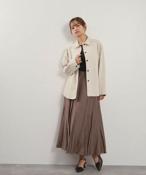 QUEENS COURT / クイーンズコート ミニ・ひざ丈スカート | シルキーローンウエストプリーツスカート≪手洗い可能≫ | 詳細9