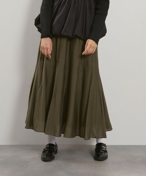 QUEENS COURT/クイーンズコート シルキーローンウエストプリーツスカート≪手洗い可能≫ ブラウン M QUEENS COURT/クイーンズコート シルキーローンウエストプリーツスカート≪手洗い可能≫ ブラウン M