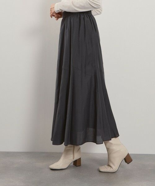 QUEENS COURT / クイーンズコート ミニ・ひざ丈スカート | シルキーローンウエストプリーツスカート≪手洗い可能≫ | 詳細16