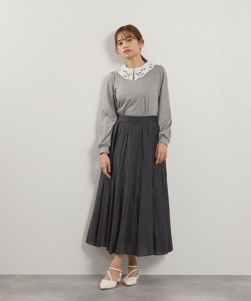 QUEENS COURT / クイーンズコート ミニ・ひざ丈スカート | シルキーローンウエストプリーツスカート≪手洗い可能≫ | 詳細19