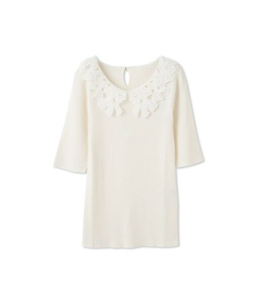 QUEENS COURT / クイーンズコート ニット・セーター | リボンレースカラーリブニット≪手洗い可能≫ | 詳細3