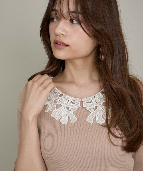 QUEENS COURT / クイーンズコート ニット・セーター | リボンレースカラーリブニット≪手洗い可能≫ | 詳細8