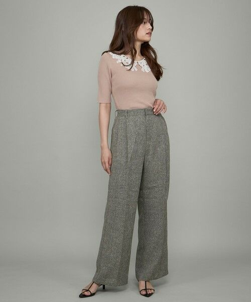 QUEENS COURT / クイーンズコート ニット・セーター | リボンレースカラーリブニット≪手洗い可能≫ | 詳細9