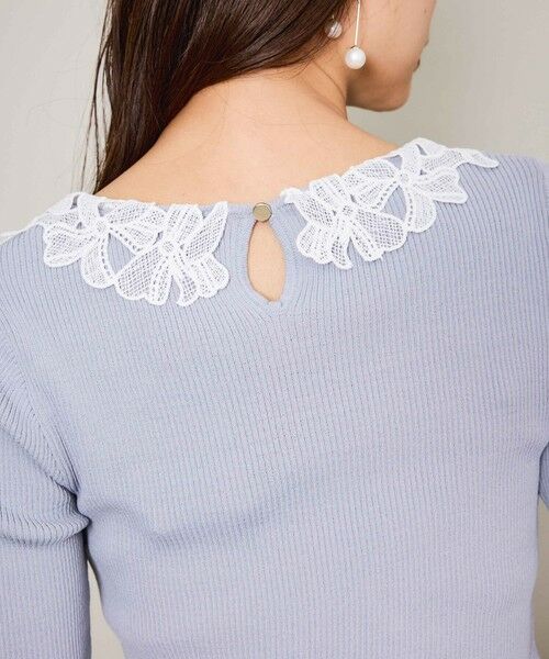 QUEENS COURT / クイーンズコート ニット・セーター | リボンレースカラーリブニット≪手洗い可能≫ | 詳細14