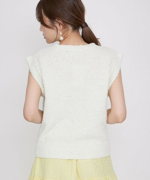 QUEENS COURT / クイーンズコート ニット・セーター | リボンヤーンスポンディッシュベスト≪手洗い可能≫ | 詳細2