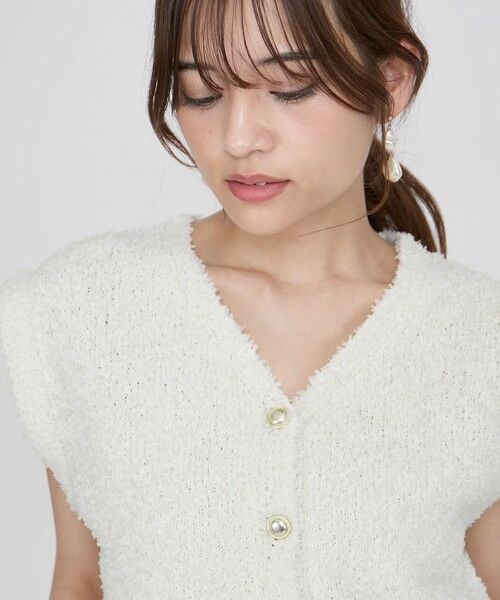 QUEENS COURT / クイーンズコート ニット・セーター | リボンヤーンスポンディッシュベスト≪手洗い可能≫ | 詳細3