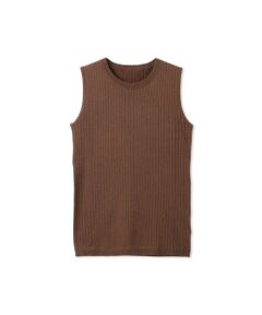 QUEENS COURT / クイーンズコート ニット・セーター | ブライトワイドリブスリーブレスニット≪手洗い可能≫