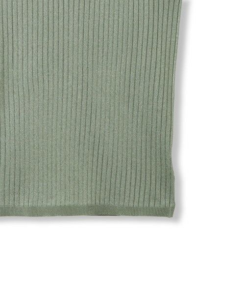 QUEENS COURT / クイーンズコート ニット・セーター | ブライトワイドリブスリーブレスニット≪手洗い可能≫ | 詳細6