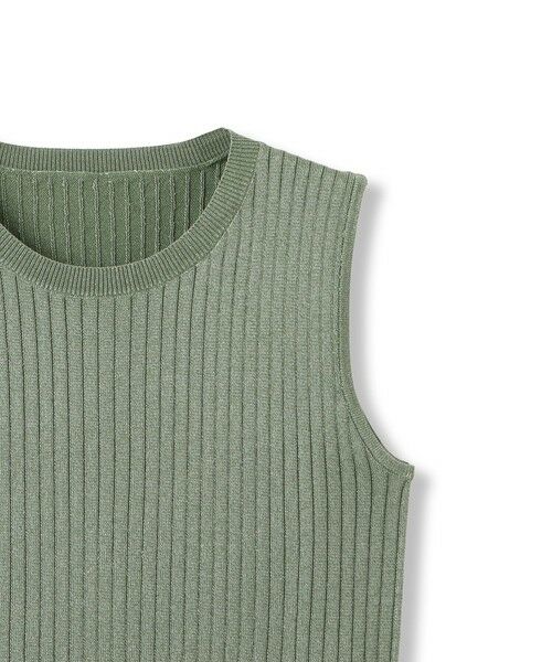 QUEENS COURT / クイーンズコート ニット・セーター | ブライトワイドリブスリーブレスニット≪手洗い可能≫ | 詳細5