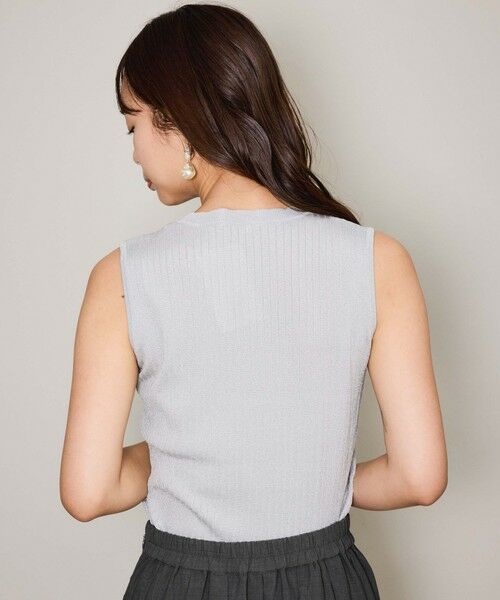 QUEENS COURT / クイーンズコート ニット・セーター | ブライトワイドリブスリーブレスニット≪手洗い可能≫ | 詳細10