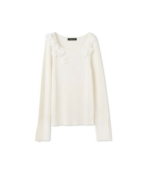 QUEENS COURT / クイーンズコート ニット・セーター | 3Dフラワーボートネックニット≪手洗い可能≫ | 詳細8