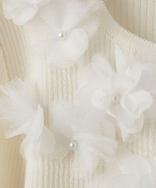 QUEENS COURT / クイーンズコート ニット・セーター | 3Dフラワーボートネックニット≪手洗い可能≫ | 詳細9