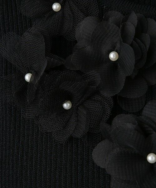 QUEENS COURT / クイーンズコート ニット・セーター | 3Dフラワーボートネックニット≪手洗い可能≫ | 詳細15