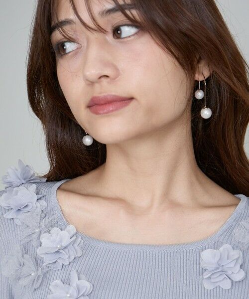 QUEENS COURT / クイーンズコート ニット・セーター | 3Dフラワーボートネックニット≪手洗い可能≫ | 詳細16