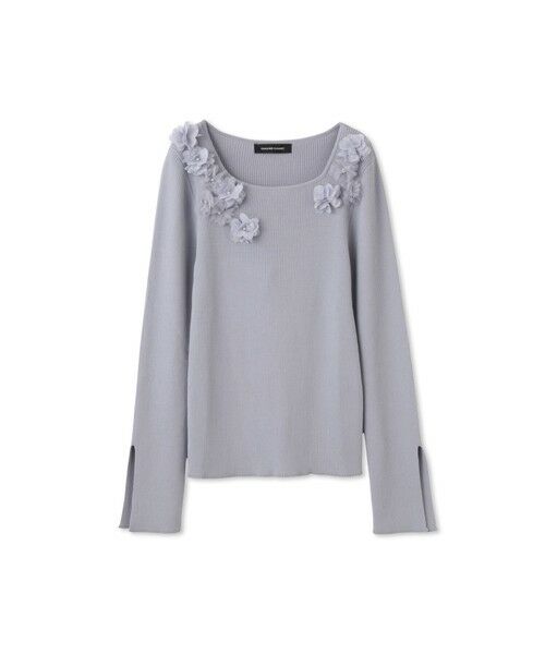 QUEENS COURT / クイーンズコート ニット・セーター | 3Dフラワーボートネックニット≪手洗い可能≫ | 詳細22