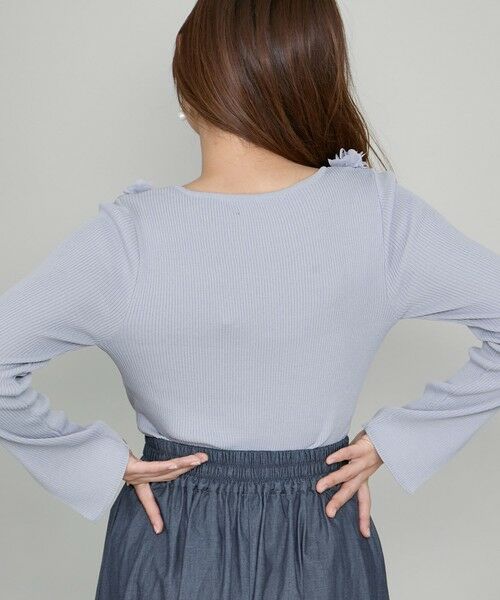 QUEENS COURT / クイーンズコート ニット・セーター | 3Dフラワーボートネックニット≪手洗い可能≫ | 詳細18