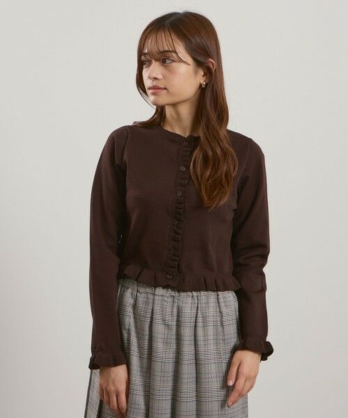 QUEENS COURT / クイーンズコート カーディガン・ボレロ | スポンディッシュニットフリルカーディガン≪手洗い可能≫ | 詳細10