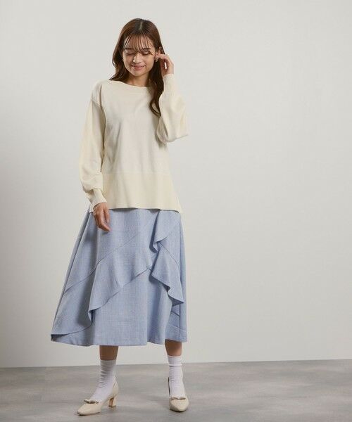 QUEENS COURT / クイーンズコート ニット・セーター | シアバターボートネックニット≪手洗い可能≫ | 詳細2