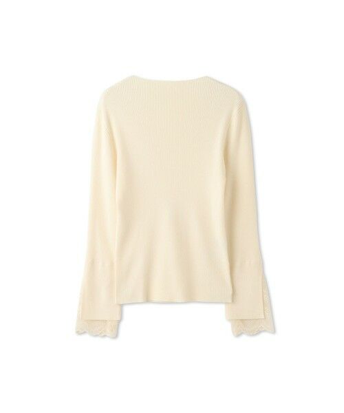 QUEENS COURT / クイーンズコート ニット・セーター | シアバタースリットレースカフニット≪手洗い可能≫ | 詳細3