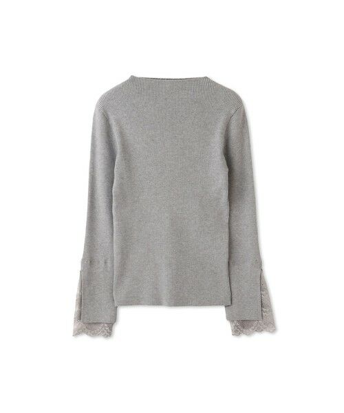 QUEENS COURT / クイーンズコート ニット・セーター | シアバタースリットレースカフニット≪手洗い可能≫ | 詳細11