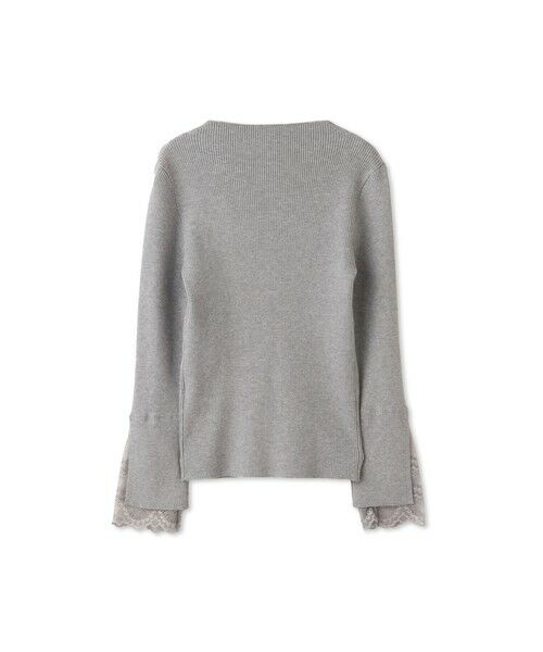 QUEENS COURT / クイーンズコート ニット・セーター | シアバタースリットレースカフニット≪手洗い可能≫ | 詳細12