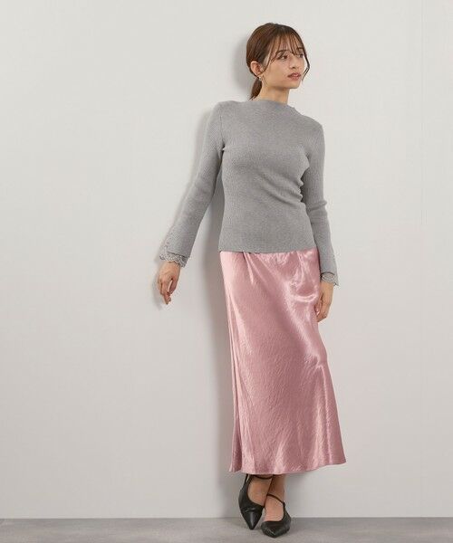 QUEENS COURT / クイーンズコート ニット・セーター | シアバタースリットレースカフニット≪手洗い可能≫ | 詳細10