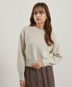 QUEENS COURT / クイーンズコート ニット・セーター | パールドットニットプルオーバー≪手洗い可能≫