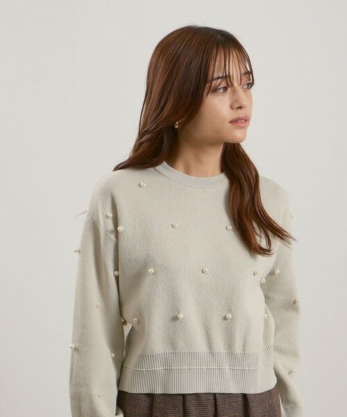 QUEENS COURT / クイーンズコート ニット・セーター | パールドットニットプルオーバー≪手洗い可能≫ | 詳細7