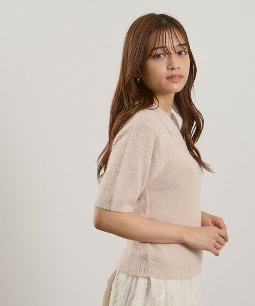 QUEENS COURT / クイーンズコート ニット・セーター | シャギーヤーンポロニットトップス≪手洗い可能≫ | 詳細2