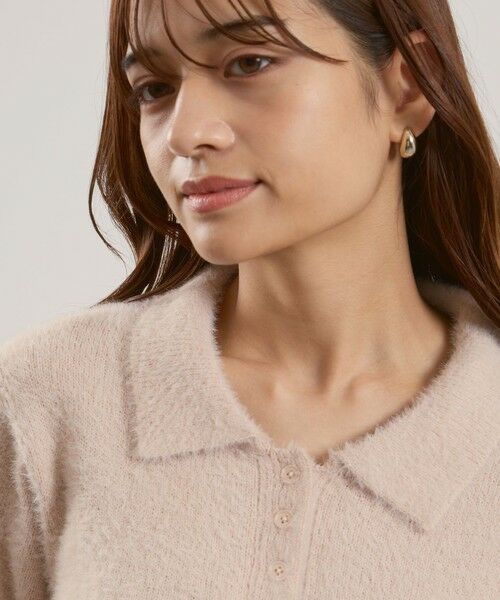 QUEENS COURT / クイーンズコート ニット・セーター | シャギーヤーンポロニットトップス≪手洗い可能≫ | 詳細4