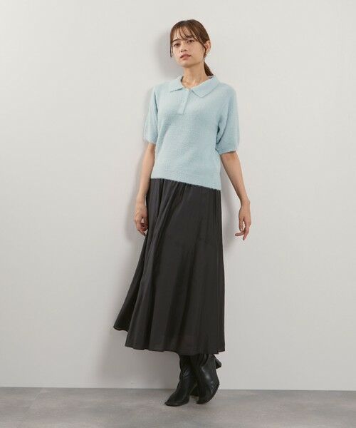 QUEENS COURT / クイーンズコート ニット・セーター | シャギーヤーンポロニットトップス≪手洗い可能≫ | 詳細12