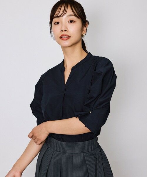 QUEENS COURT / クイーンズコート シャツ・ブラウス | タックバルーンキーネックブラウス≪手洗い可能≫ | 詳細4