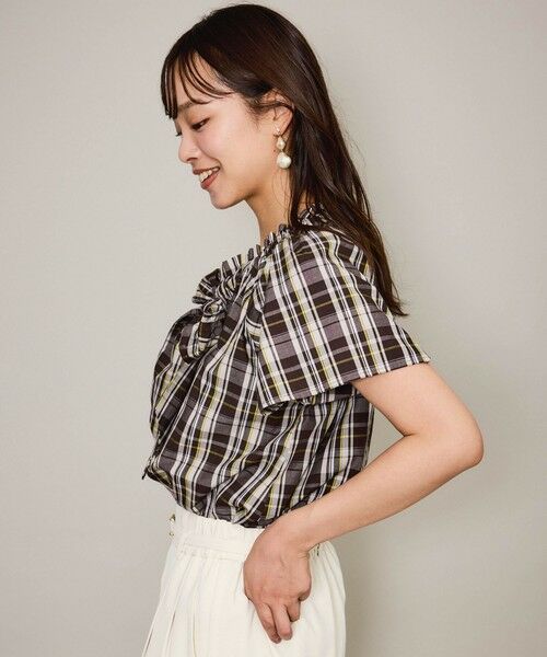QUEENS COURT / クイーンズコート シャツ・ブラウス | マルチチェックリボンブラウス≪洗濯機で洗える≫ | 詳細10
