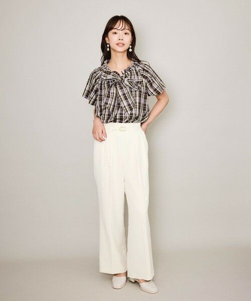 QUEENS COURT / クイーンズコート シャツ・ブラウス | マルチチェックリボンブラウス≪洗濯機で洗える≫ | 詳細15